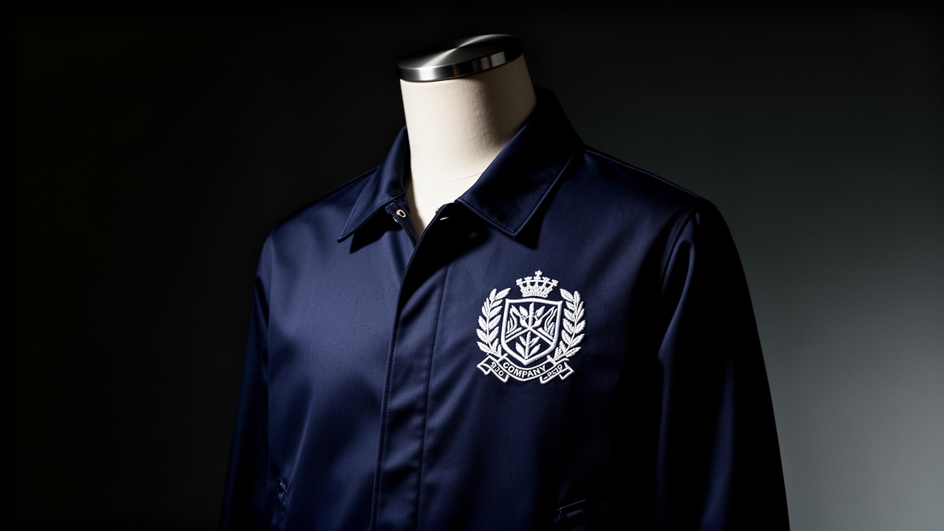 Arbeitskleidung-Jacke mit gesticktem Firmenwappen